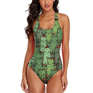 Logotipo personalizado de fábrica Nuevo diseño 2024 Traje de baño de una pieza de corte alto para mujer Tamaño personalizado Traje de baño de playa al por mayor - Product Image 5