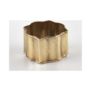 Rond de serviette en cuivre martelé avec base plate finie miroir parfait pour la décoration élégante de vaisselle d'hôtel de mariage - Product Image 6