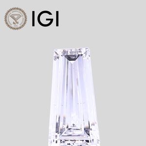 เพชรทรงบาแกตต์ปลายเรียว 1 กะรัต E VVS2 ได้รับการรับรองจาก IGI แบบหลวม ทรงบาแกตต์ปลายเรียว - Product Image 1
