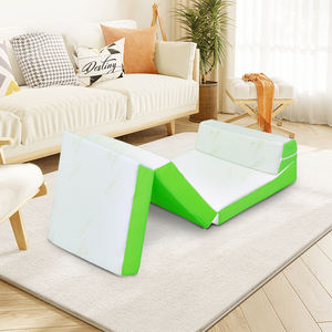 <span class=keywords><strong>Matelas</strong></span> à trois volets Lit en mousse à mémoire de forme pliable de 4 "d'épaisseur avec <span class=keywords><strong>housse</strong></span> en bambou amovible pour tente/<span class=keywords><strong>camping</strong></span>-<span class=keywords><strong>car</strong></span>/<span class=keywords><strong>matelas</strong></span> invité avec oreiller - Product Image 1