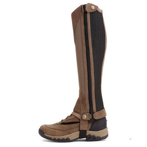 La mejor calidad Half Chaps Horse Riding Chaps Cow Hide Leather Equipment Genuine Leather Chaps para la venta - Product Image 4