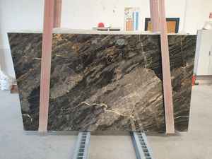 Golden Black Marble Slab 2cm 3cm Thickness Polished Honed Finish Click Installation Modern <b>Decking</b> Made in Turkey - Product Image 4