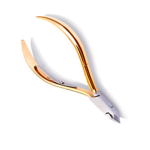 Half Gold Stainless Steel Cuticle <b>Remover</b> Sharp Blades <b>Box</b> Joint Nail Nipper for Beauty Use on Fingers - Product Image 4