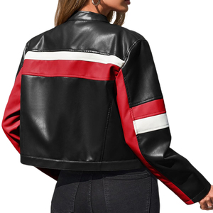Vêtements pour femmes modernes en gros 2026 Nouvelle mode féminine Motocycliste Cafe Racer Veste en cuir véritable pour femmes Vestes pour femmes - Product Image 2