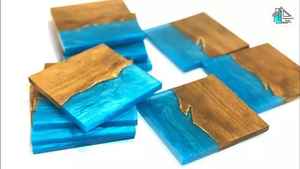 Compre Posavasos de Madera y Resina Hechos a Mano, Ecológicos, Reutilizables, de Alta Calidad, Tapetes y Almohadillas de Calidad de Exportación - Product Image 2