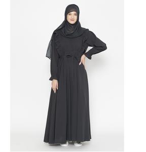 Meilleures ventes Naqab personnalisé pour femmes Burqa à manches longues Hijab style ethnique solide Robes de mode islamique Abaya de Dubaï - Product Image 1