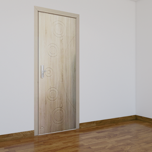 Modèle de porte principale en MDF 3D de haute qualité de style moderne Surface finie anti-fissure OEM/ODM fabriquée au Vietnam pour les appartements - Product Image 5