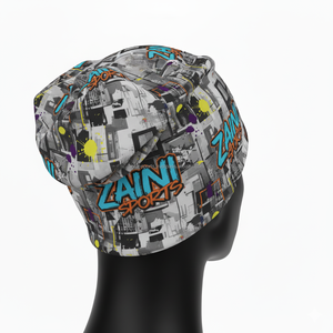 Bonnet pour femme haut de gamme 320 GSM Polyester tissu extensible chaud respirant conception personnalisé transfert de chaleur Logo jacquard bonnet casquette - Product Image 5