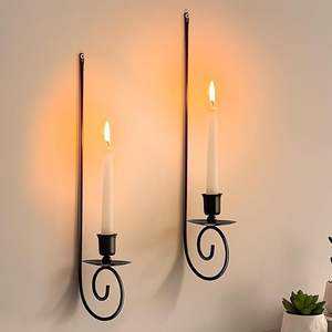 Decorative Metal <b>Wall</b> <b>Candle</b> <b>Sconce</b> <b>For</b> Entryway Providing Simple Yet Charming Accent <b>For</b> Narrow Spaces - Product Image 4