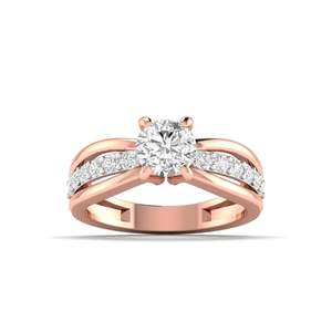 Bague de fiançailles solitaire classique en diamant taille ronde 1,87 ct, couleur F, clarté VS, diamant cultivé en laboratoire en or 14 carats, cadeau d'anniversaire - Product Image 2