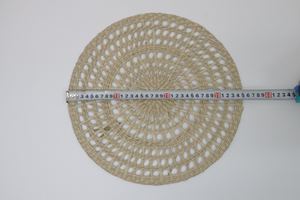 Vente en gros de sets de table classiques écologiques en jacinthe d'eau sous-verre naturel taille personnalisée décoration de table fête mariage - Product Image 5