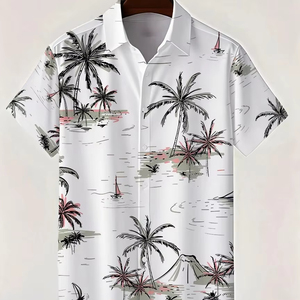 Diseño de tendencia Camisas de media manga Personalizar Camisas casuales impresas en 3D Camisas de hombre con estilo transpirable de calidad superior - Product Image 6