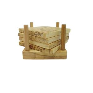 Customizable Logo Classic Style Natural Walnut Wooden Coasters for Table Decoration and Party Gifts in Home and Office Use - Product Image 1