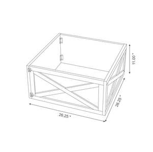 Collier d'arbre en fer et bois design élégant décoration de noël support d'arbre décor d'inspiration chic pour la maison fête de noël du nouvel an - Product Image 6