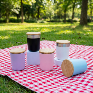 Eco-friendly 300ml Stainless Steel Bamboo Coffee Mug Vacuum Insulated Travel Tumbler with Handle for Office & Outdoor Gifts - Product Image 5