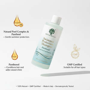Gentle Swimmer Protection Pool <b>Shampoo</b> 500ml Volume Panthenol + RedMoringa Natural Formula Sulfate Free OEM Private Label Italy - Product Image 3