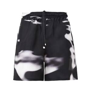 Pantalones cortos cómodos de cintura elástica para hombre, ropa deportiva ligera con estampado de sublimación, patrón sólido de satén de seda - Product Image 1