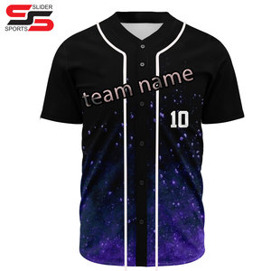 Vente en gros Design personnalisé Polyester Baseball Softball Jersey Hommes Femmes Chemise vierge Respirant Plus Size Offre Spéciale Baseball Wear - Product Image 4