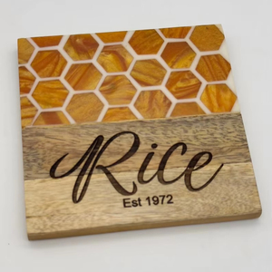 Handcrafted Resin and Wood <b>Coasters</b>, Stylish Round <b>Drink</b> <b>Coaster</b> Set, Premium Stone <b>Coasters</b> for Home, Office, and Gifts - Product Image 1