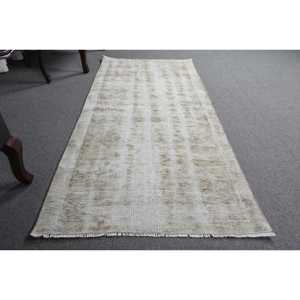 Tapis vintage 2,9x6,2 pieds, tapis d'inspiration turque, tapis persan gris - Product Image 3