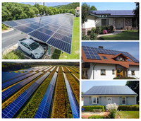 Modul Surya PV Monokristalin Bifasial Tipe-N PERC Efisiensi Tinggi 200W 210W Sel 182mm untuk Aplikasi Grid