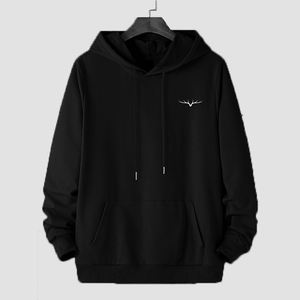 Sweat à capuche en denim de coton de haute qualité pour homme, imprimé floral en relief, col en laine, poches, confortable et élégant - Product Image 1