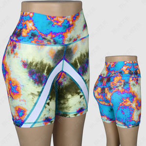 Blaze Fight Wear Pantalones cortos de Yoga de tiro alto personalizados Hot Pink High Rise Fitness Biker Shorts Cintura elástica Leggings de yoga - Product Image 1