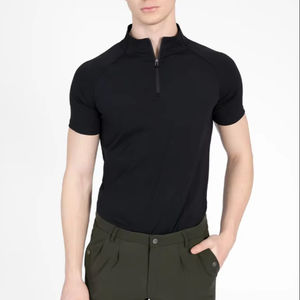 Chemise d'équitation pour homme à manches courtes, respirante, légère, couche de base équestre pour la compétition, OEM ODM - Product Image 4