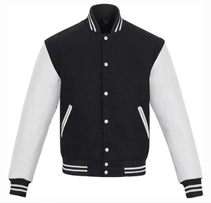 Chaqueta Universitaria Personalizada de Alta Calidad para Hombre, Último Diseño, Cuerpo y Mangas de Forro Polar, Chaquetas Universitarias de Béisbol al por Mayor, ODM - Product Image 3