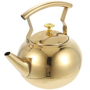 Bouilloire en métal poli or pour servir le thé et le café à la maison, bouilloire pour hôtels et restaurants - Product Image 1