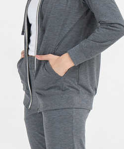 OEM pull à capuche 100% coton, nouveau design, solide, avec logo personnalisé, broderie, sweat-shirt zippé pour femmes - Product Image 3