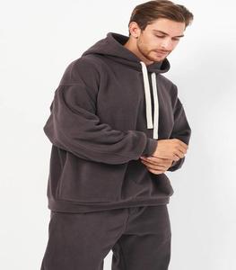 Nouveauté Ensemble de survêtement à capuche en molleton à imprimé uni vintage de qualité supérieure pour homme Respirant Écologique Hiver - Product Image 2