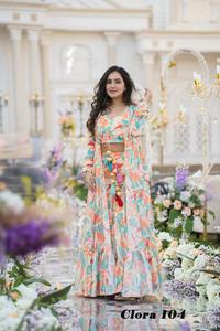 ชุดคลุมไหล่ชินอนแบบหนักพร้อมงานพิมพ์ดิจิตอลจำนวนมากชุดดีไซน์เนอร์ที่ดูสง่างามใหม่จากผู้ผลิตอินเดีย - Product Image 6