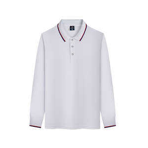 Personalizado 100% algodón lienzo pesado de gran tamaño Drop Shoulder Stripe para Polo camisetas Streetwear Boxy recortado liso para Polo - Product Image 1