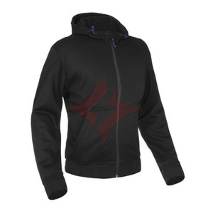 Super Hoodie Motorcycle Aramid Armoured Breathable Fleece <b>Black</b> Protective Biker <b>Jacket</b> Customizable Soft Warm Riding Zip - Product Image 1