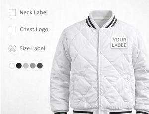 Chaqueta Bomber Acolchada de Invierno para Hombre, Estilo Universitario, OEM ODM, Chaqueta de Béisbol Ligera con Acolchado Frontal Personalizado, Proveedor Mayorista de Ropa Exterior - Product Image 6