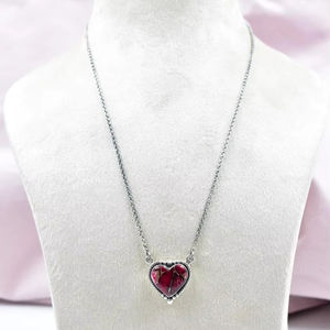 Fait à la main Rose Dahlia Turquoise Collier en argent Sterling 18 pouces chaîne réglable Boho déclaration bijoux - Product Image 5