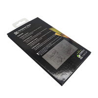 Emballage personnalisé recyclable OEM/ODM en papier couché gaufré pour film protecteur de téléphone, emballage de vente au détail pour téléphone portable, étui en verre trempé pour écran