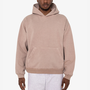 เสื้อมีฮู้ดผ้าฟลีซแบบสวมหัวสำหรับผู้ชายเสื้อสเวตเตอร์แบบสวมหัวผ้าคอตตอนผสมรุ่นพื้นฐานเรียบ - Product Image 5