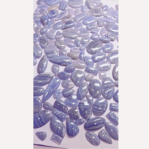 Lote de 128 piezas de ágata de encaje azul Natural 12mm 41mm cabujón de pera ovalada 2495cts 200USD ventas en EE. UU. Piedras preciosas sueltas cabina elegante - Product Image 5