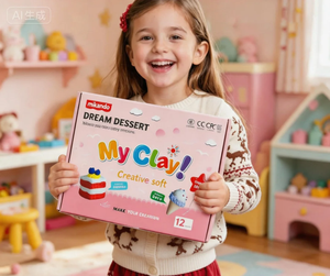 Argile à modeler <span class=keywords><strong>non</strong></span> toxique sans résidus, jouet artisanal sur le thème des desserts, texture flexible, kit d'argile à séchage à l'air pour débutants - Product Image 4
