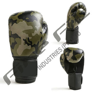 Vente en gros Gants de boxe noirs de haute qualité de 12oz Gants d'entraînement professionnels adultes en cuir à lacets avec logo personnalisé - Product Image 1