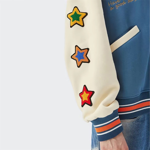 Veste universitaire à col montant à manches longues 2025 pour hommes, vêtements d'hiver en toile pour adultes, vente en gros à bas prix, fabrication - Product Image 5