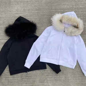 เสื้อมีฮู้ดแบบซิปรูดสำหรับผู้ชายผ้าขนแกะคอตตอน100% แนวสตรีทสำหรับฤดูใบไม้ร่วงกำหนดได้เอง - Product Image 1