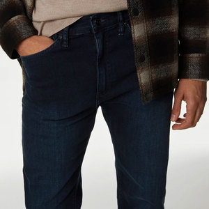 กางเกงยีนส์ขายาวสไตล์2025สุดคลาสสิกสำหรับผู้ชายกางเกงยีนส์ทรงตรงเข้ารูปสีฟ้าขนาดพิเศษสำหรับนักธุรกิจ - Product Image 4