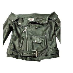 Chaqueta de piel de oveja auténtica hecha a medida para mujer, chaqueta ajustada para motociclista, ropa informal, todas las tallas, 2025 - Product Image 3