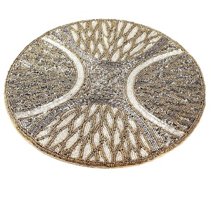 New Collection Table Runner and Mats Carrot Design Handmade Glass <b>Beaded</b> Runners for Luxury Wedding Party - Product Image 3