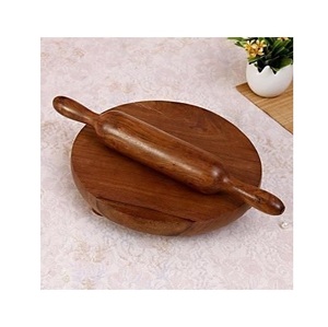 Ensemble de chakla belan en bois massif avec planche à rouler et épingle parfait pour la pâtisserie roti chapati paratha puri et les pâtes à pain - Product Image 6