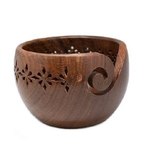 Bol de service en bois à thème foncé avec poignées en feuille de métal pour la maison et la Table du Restaurant, bol en bois pour le service des Fruits et des salades - Product Image 5