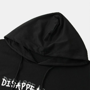 Personalizado Vintage bordado Rhinestone Streetwear serigrafía lavado ácido de gran tamaño 100% algodón de alta calidad hombres sudaderas con capucha - Product Image 3